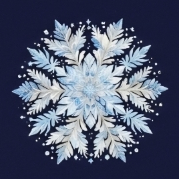 Winter Snowflake Long Sleeve Shirt • Blue Snowflake Graphic Tee • Holiday Winter - Picture 11 of 12